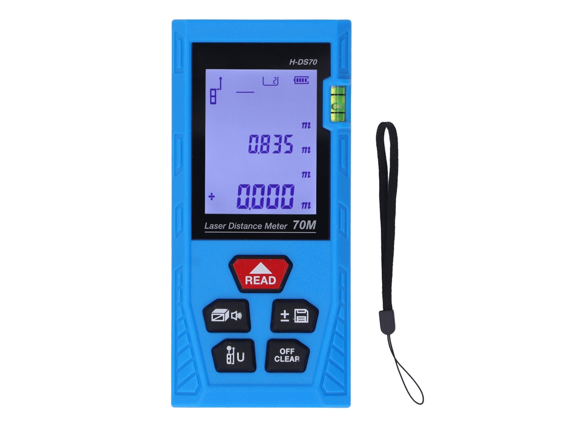 Yuru medidor de Distância Laser Portátil de Mão Alta Precisão Abs com Medição Digital 0.05 70m