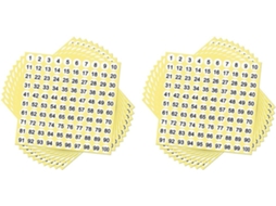 200 Folhas De Adesivos Redondos Com Números De 0,4 Polegadas (1 Cm), Etiquetas Com Números Pequenos