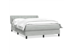 Maison Exclusive - Cama Com Molas/colchão 160x210 Cm Veludo Cinzento-claro