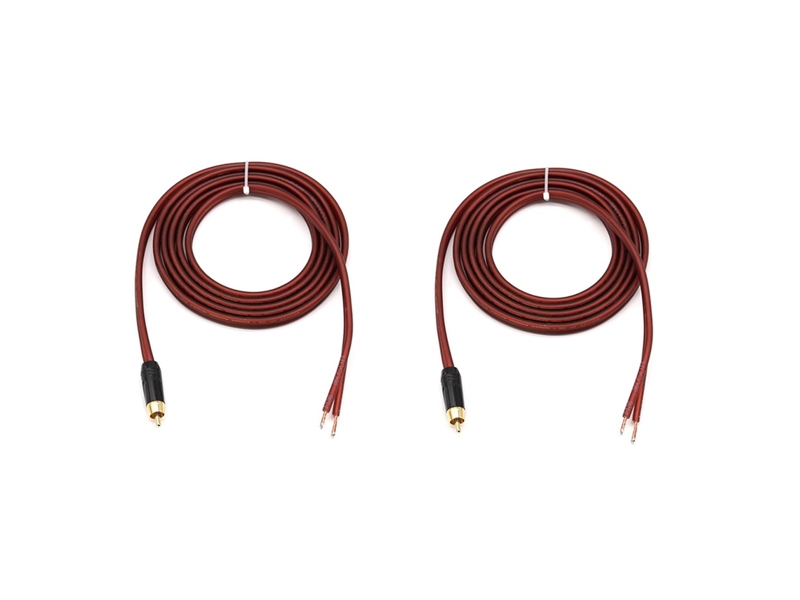 (2) Fios De Alto-falante Rca, Fio De Alto-falante Desencapado Para Conector Rca, Fio Desencapado De Áudio Com Parte Traseira Aberta
