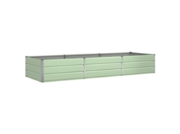 Conjunto 1 Vaso De Jardim Vidaxl Verde Aço (290 X 100 X 45 Cm)