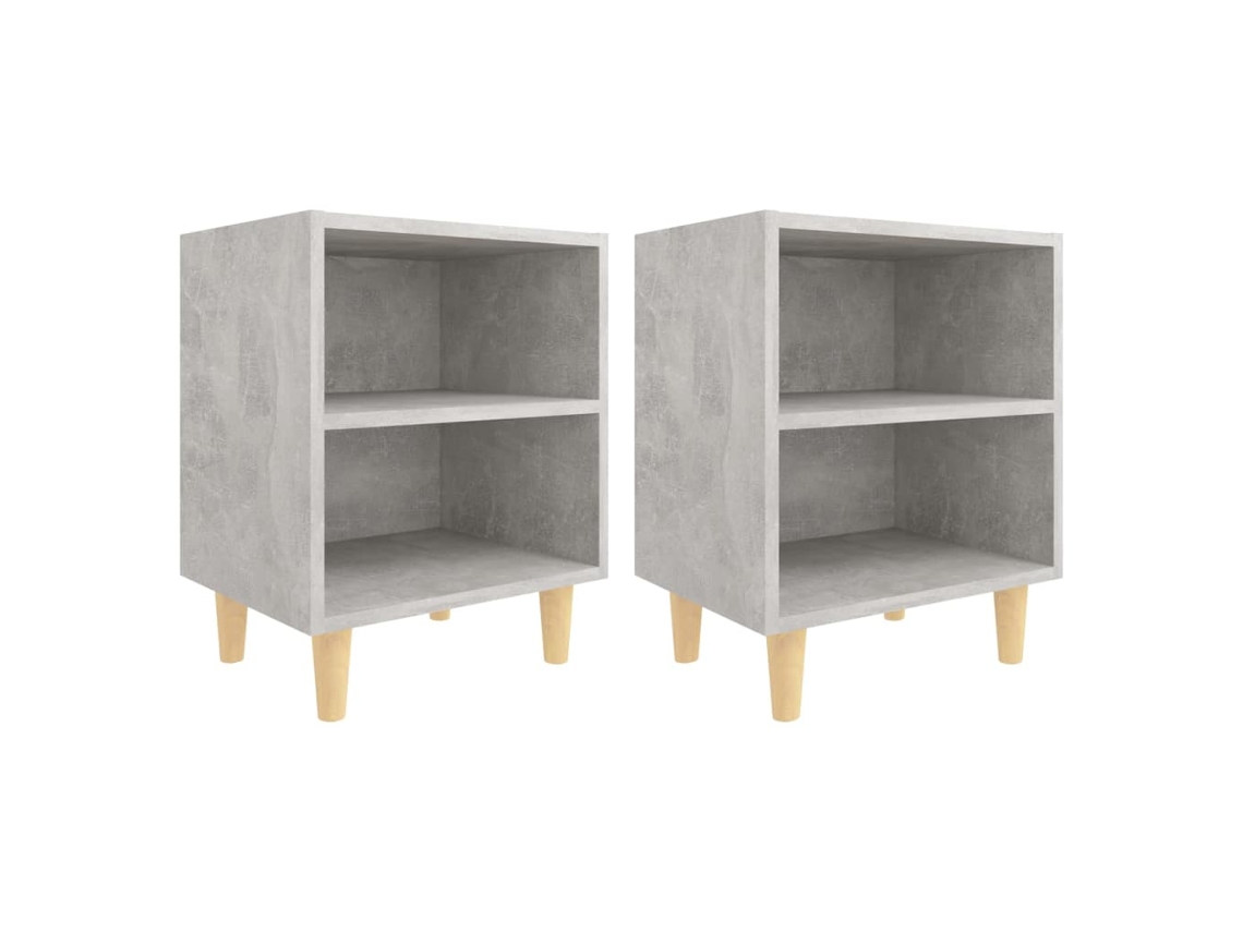 Bed Cabinet, Bed Cabinets Vidaxl Cinzeto Madeira Processada (n/a)