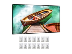 Tela De Projeção 150 Polegadas 16:9 Hd 4k De Duas Faces Dobrável Portátil Com Ganchos Para Cinema Em Casa, Exterior E Escritório