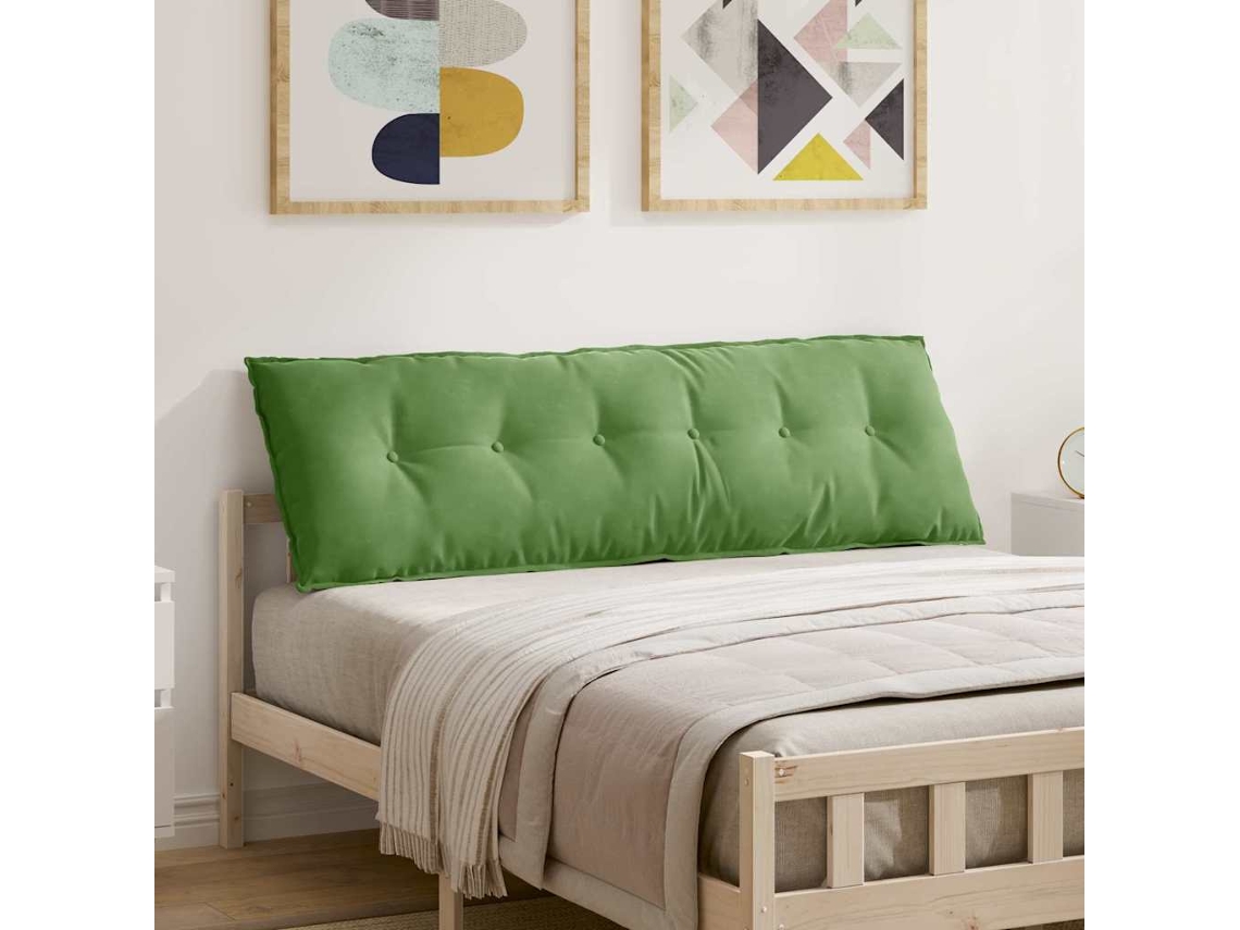 Vidaxl Travesseiro Para Costas Verde Claro 160 X 50 Cm