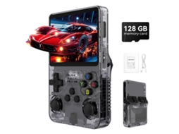 Console Portátil Retrô R36s com Mais de 40.000 Títulos Clássicos, Tela Ips de 3,5 Polegadas, 128gb AQUAFORGE