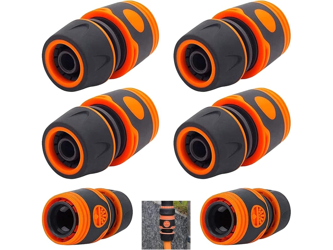 Kit De 6 Conectores Rápidos De Mangueira 1/2" Para Jardim, Agricultura, Irrigação E Ferramentas De Jardinagem