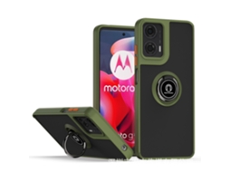 Capa Para Celular Qiying Generation 1 Com Suporte De Anel Magnético Anti-queda Pverde Militar - Moto G72 (furo Fino)