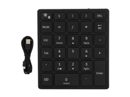Teclado Numérico Teclado Numérico Universal para Computadores e Telefoneslaxiscreed (fino Recarregável com 28 Teclas)