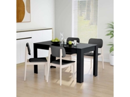 Vidaxl Mesa De Jantar 140x74,5x76 Cm Contraplacado Preto