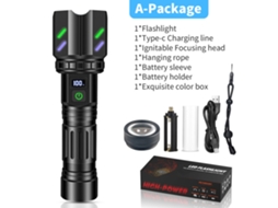 Lanterna Led Recarregável, 5 Modos, Compacta, À Prova de Água, Zoompacote a CZHHMART