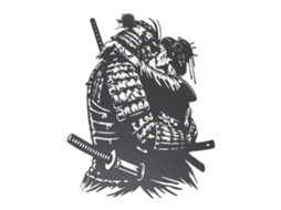 Arte de Parede Samurai de Ferro Decorativa para Sala