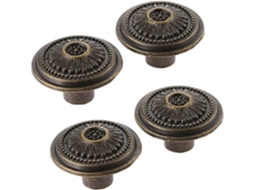 Conjunto De 4 Puxadores Vintage Para Gaveta Armário, Cômoda, Porta E Gaveta, Com Parafusos