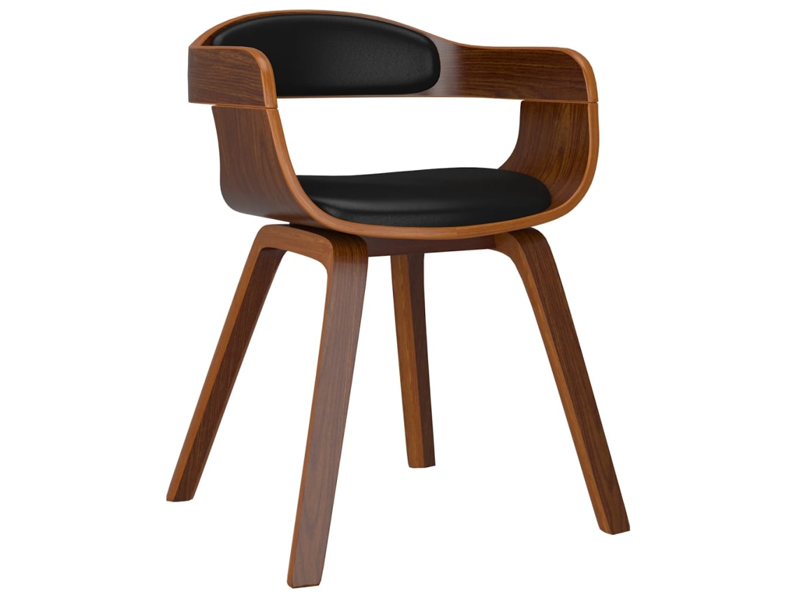 Conjunto 1 Cadeira De Jantar Vidaxl Preto Couro Sintético (49 X 51 X 70 Cm)