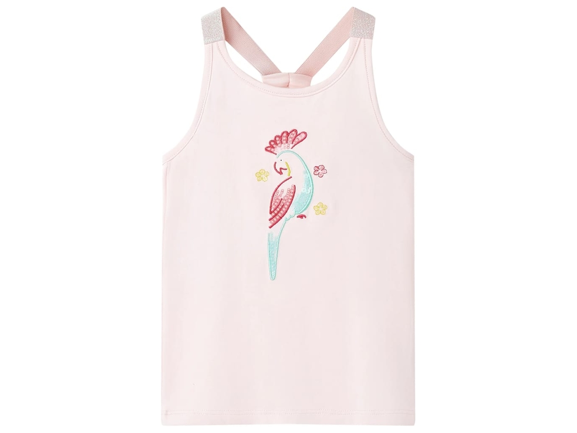 T-shirt De Alças Para Criança Rosa Suave 116