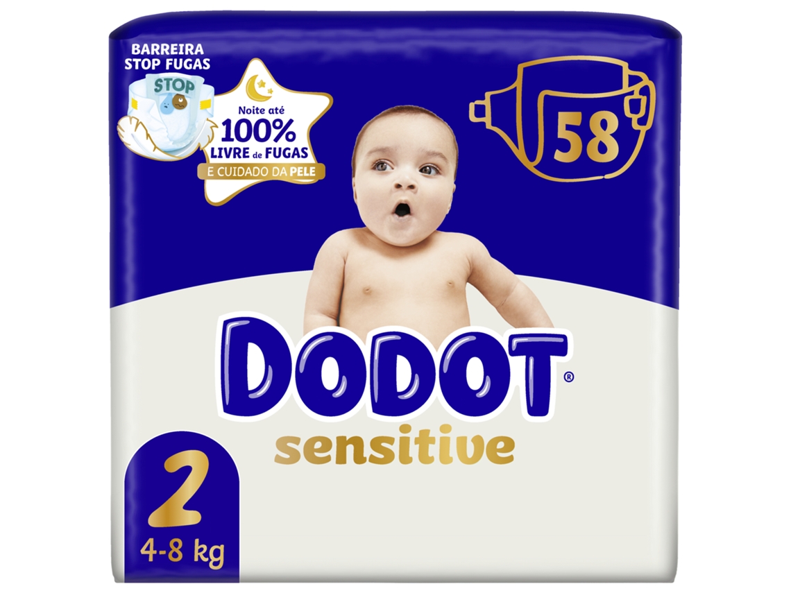 Fraldas Sensitive 4-8kg T2 Dodot