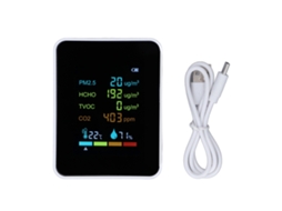 Lurelia Medidor De Qualidade Do Ar Co2, Tvoc, Hcho, Temperatura, Humidade, Usb