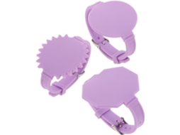 Nolitoy Conjunto De 3-pulseiras Silicone Reutilizáveis Para Enfermeiras, Com Espaço Para Anotações Apagáveis, Cor Roxa