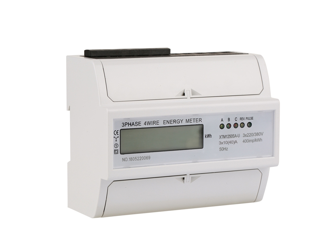 Medidor de Energia Trifásico 4 Fios Digital Din Rail 10 a Kwh Eletrônico (40)