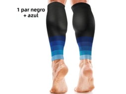 Mangas de Compressão para Suporte da Panturrilha com Adequação para Corrida, Pressão de 20-30 mmHg (par Azul)