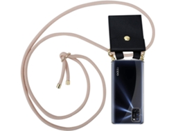 Capa com Cordão Colar Ouro Anéis Dourados para Oppo Oppo A72 HONGWE. Silicone Transparente
