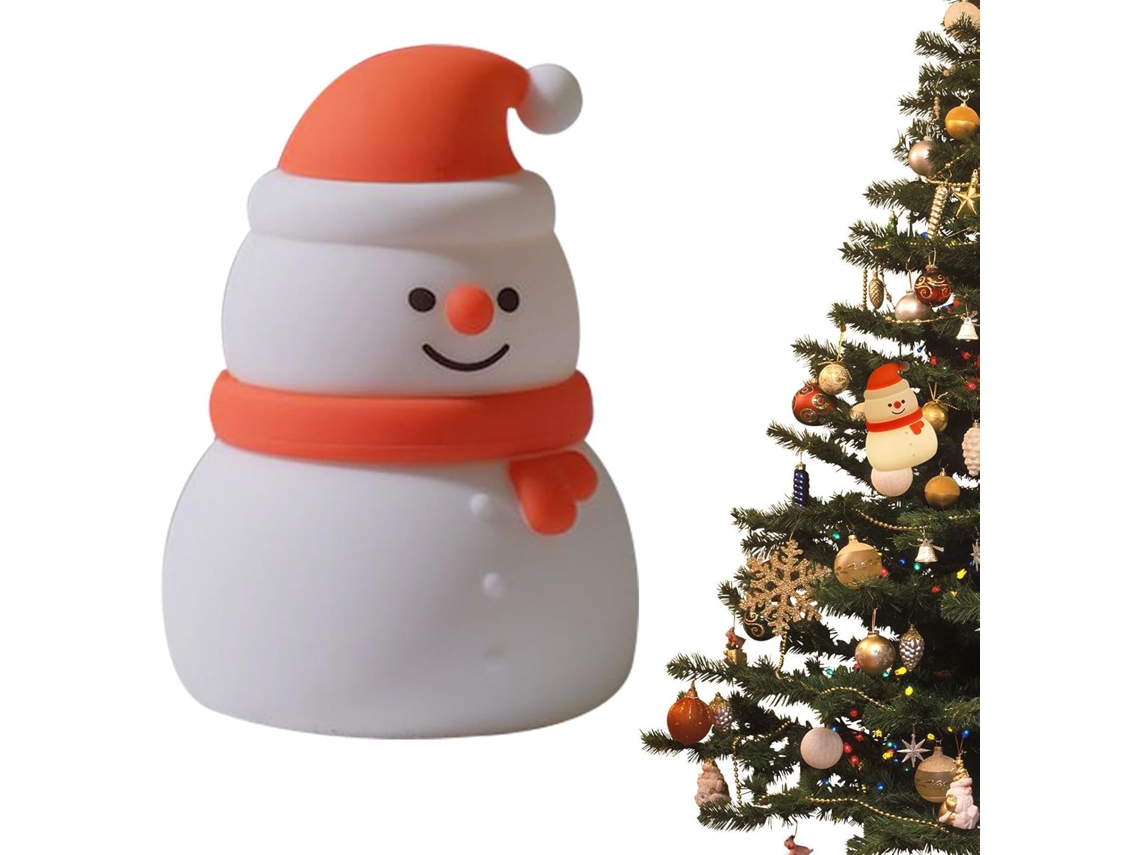 Luminária Noturna De Natal Em Silicone, Recarregável