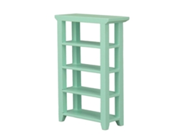 Estante De Livros Flores 4 Camadas Miniatura Móveis Boneca Escala 1:12 Bétula Verde