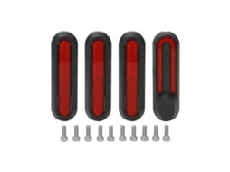 Rebe-4pcs Adhesivos Reflectantes Para Patinete Eléctrico Xiaomi Capa Protectora De La Cubierta Del Cubo De Rueda Delantera Y Trasera