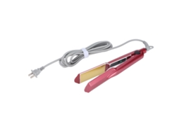 Prancha de cabelo profissional de cerâmica 2026 com temperatura constante ajustável, à prova d'água, 110-240V, vermelha/rosa