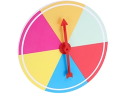 Roda Da Fortuna De Plástico Colorida De 15cm Com 6 Setores, Leve E Portátil, Jogos De Tabuleiro