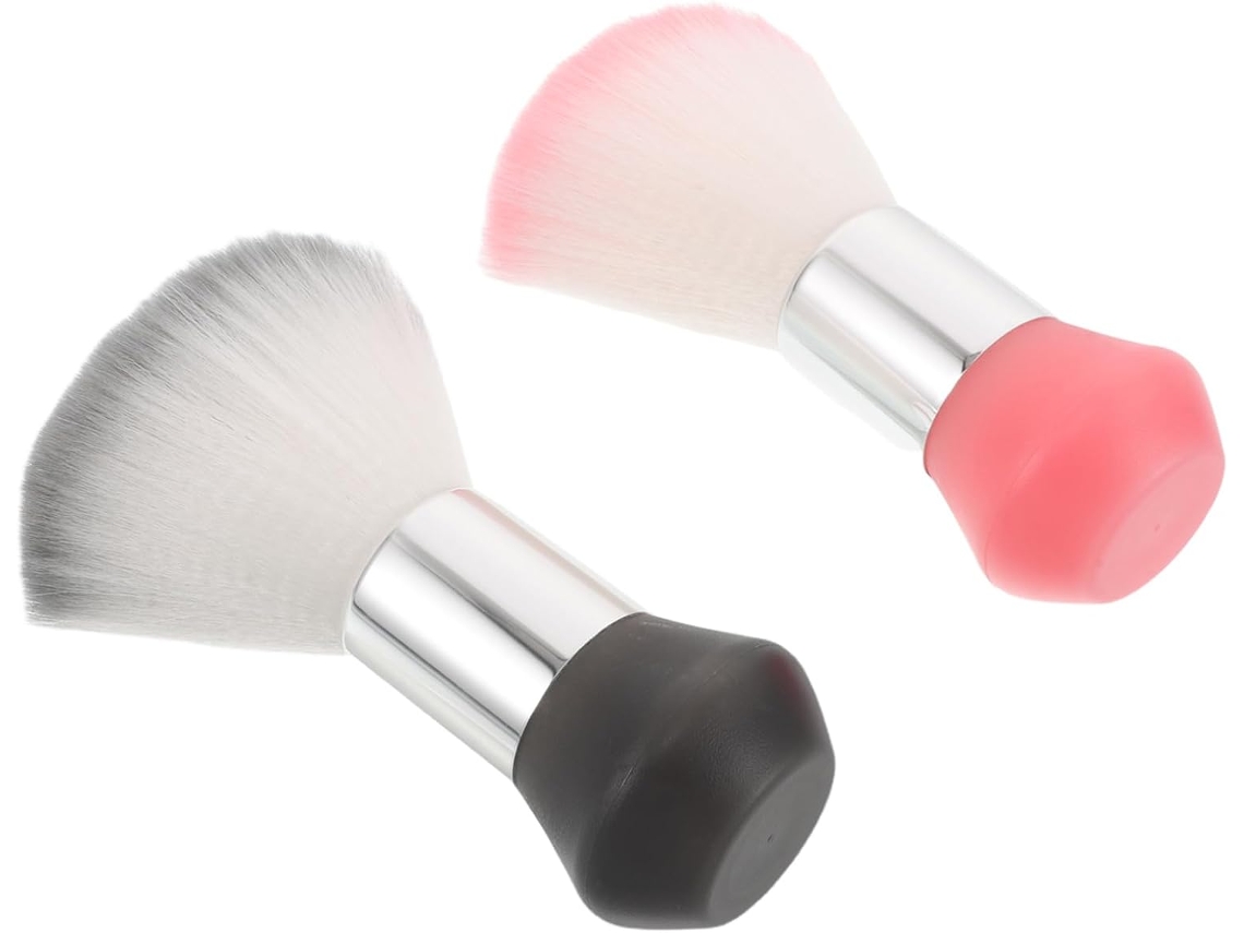 Conjunto De 2 Escovas Cabelo Frcolor Para Pescoço Com Fibras Macias, Ferramenta De Limpeza Para Cabelos Quebrados E