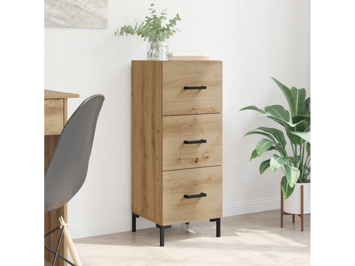 Vidaxl Buffet Carvalho Artesanal 34,5 X 34 X 90 Cm