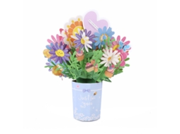Cartão De Cumprimentos Laxiscreed Com Design De Bouquet Pop-up E Sorrisos Para Presentes Especiais