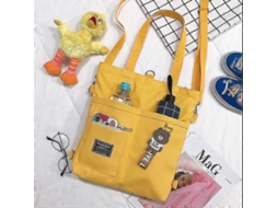 Bolsa Feminina de Lona, ​​bolsa de Ombro, Grande Capacidade, Simples, Dobrável, Sacola de Compras, Bolsa Escolar para Meninas. GOKOCO