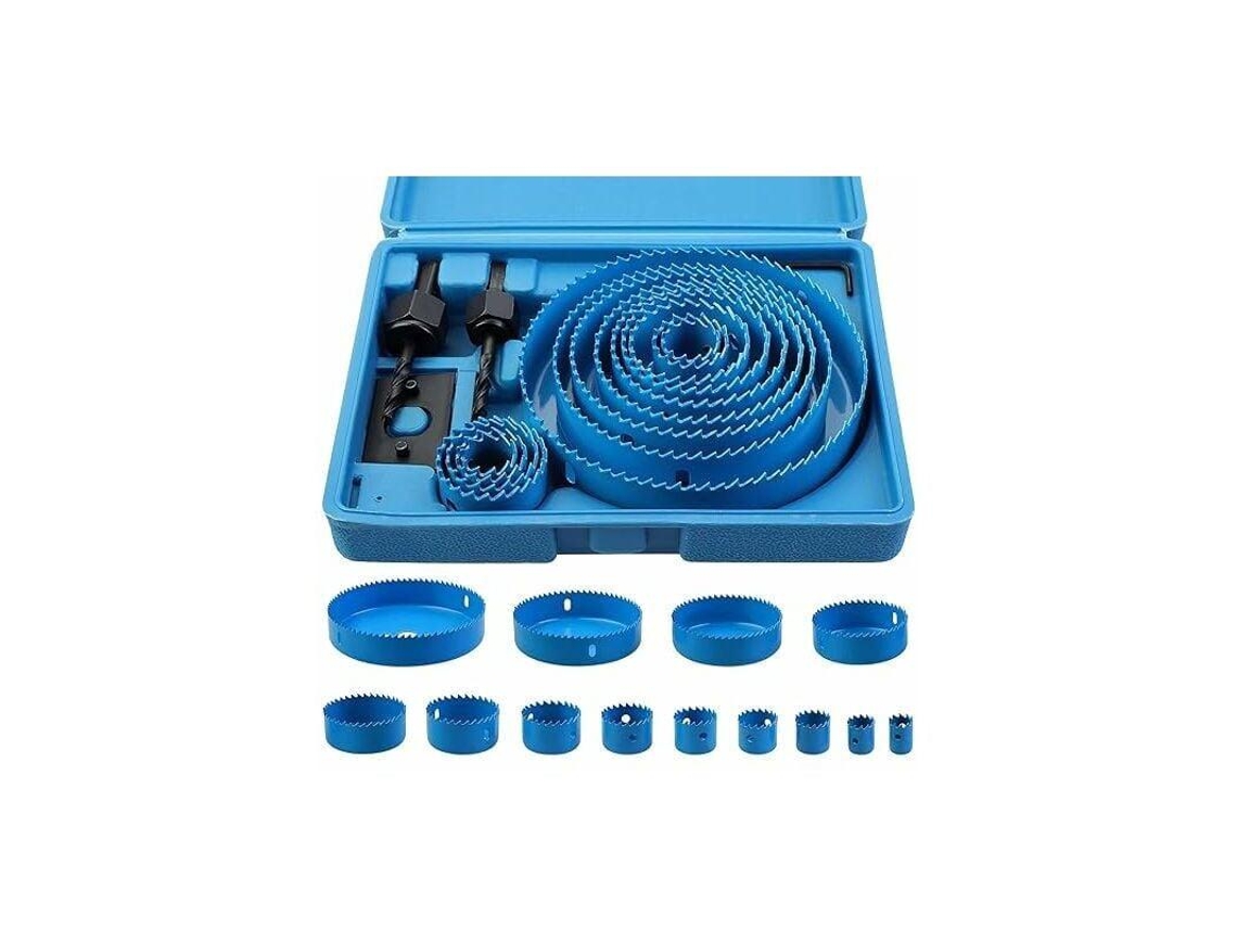 Kit De Scie Cloche 17 Peças,aço Carbono Bi-metal 19-127mm Para Madeira,placa De Gesso E Plástico