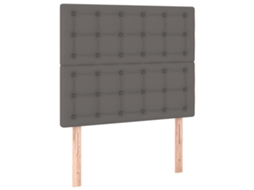 Cabeceira Cinza 90x5x118/128 Cm Couro Sintético MAISON EXCLUSIVE