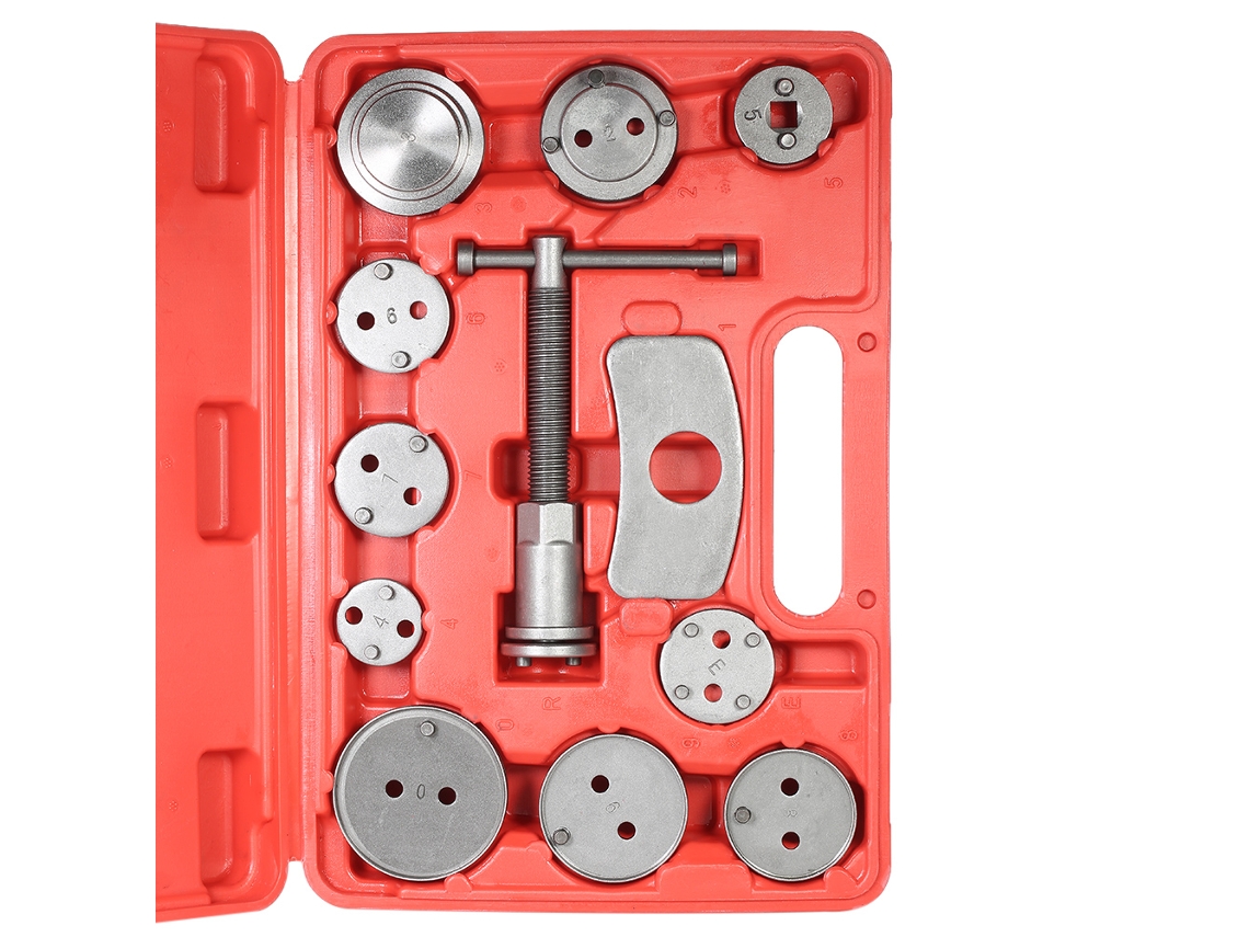 Kit De Ferramentas Para Reparação De Freios A Disco 12pcs: Compressor De Pistão E Retorno Universal Para Caliper De Carro Com Estojo