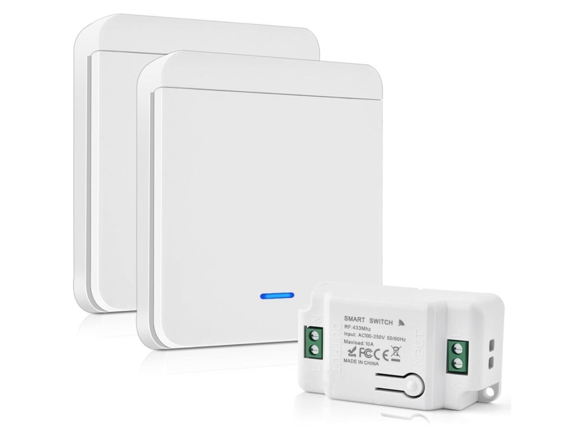 Kit De Interruptor Iluminação Sem Fio 10a 230v, Sem Bateria, 200, 2000w, Interruptor Bidirecional Sem Fio