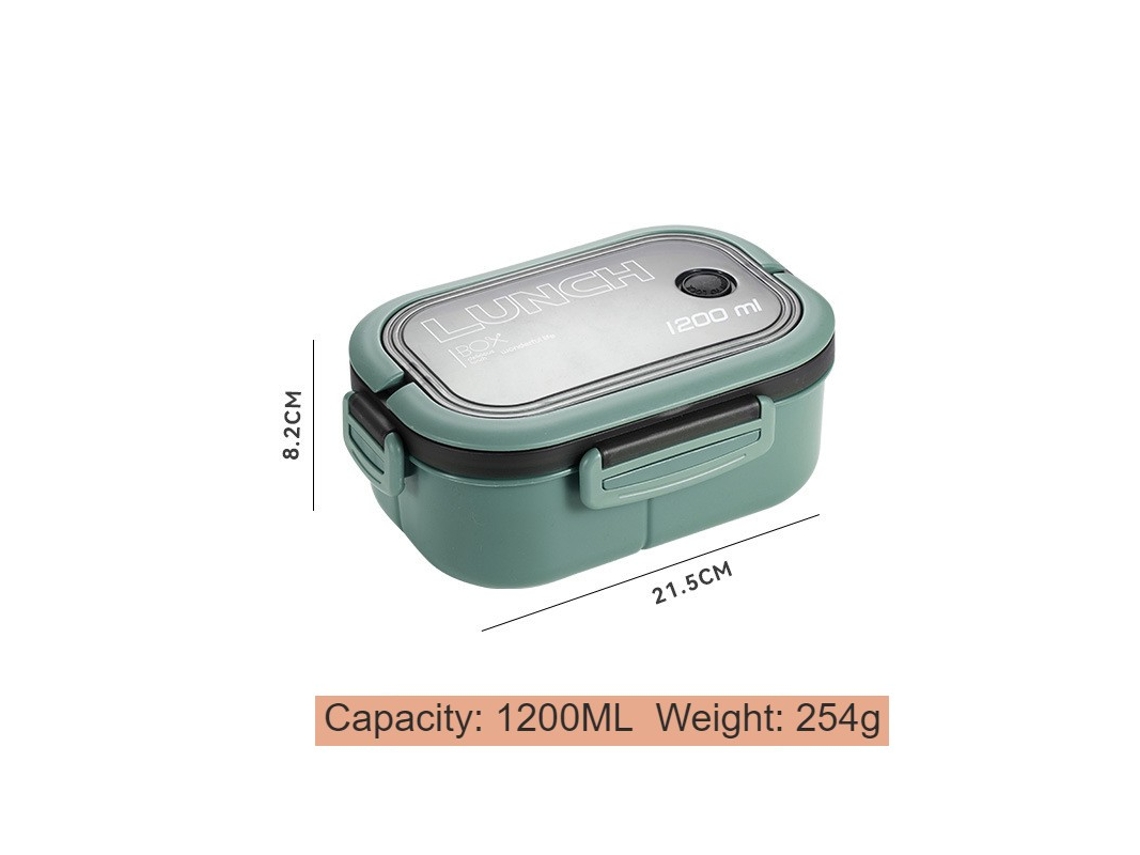 Lancheira Bento À Prova de Vazamento para Adultos-0240 Verde/1200Ml-1200Ml LUUCOZK
