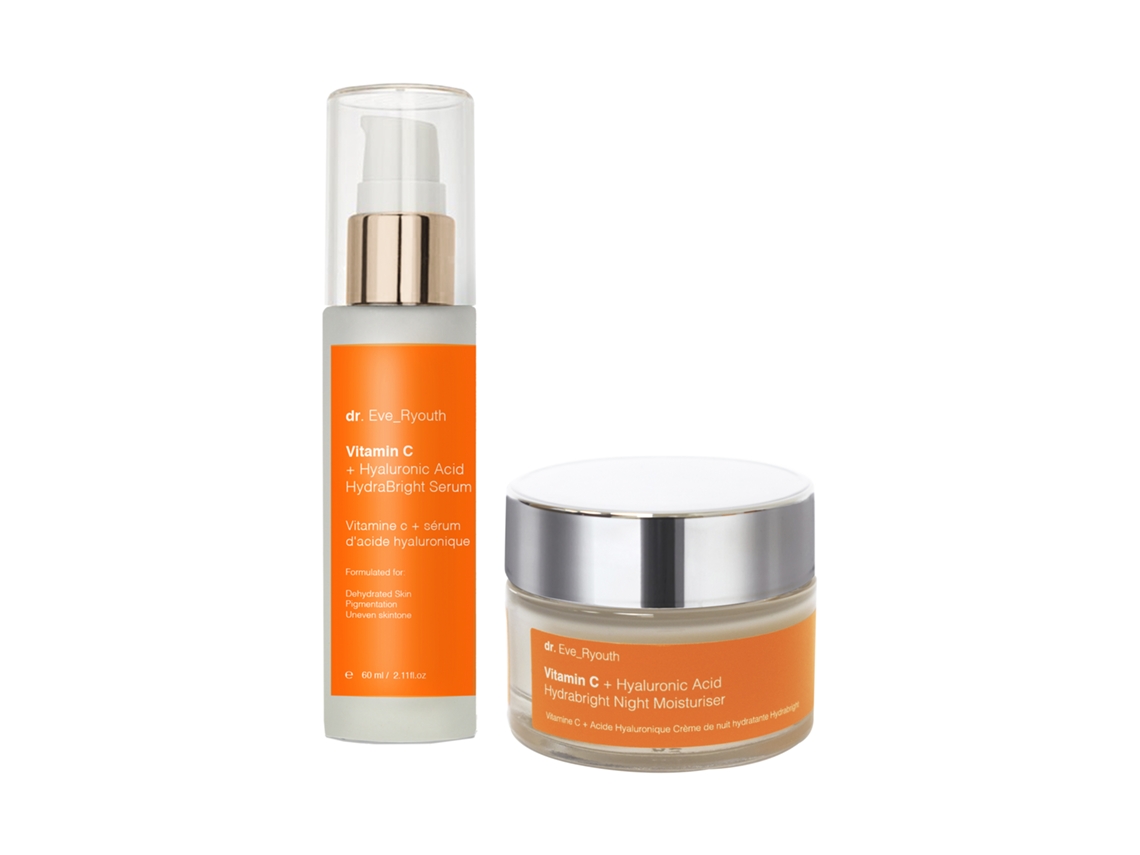 Sérum Hydrabright Com Vitamina C + Ácido Hialurónico 60ml + Creme De Noite Hydrabright Com Vitamina C + Ácido Hialurónico 50ml