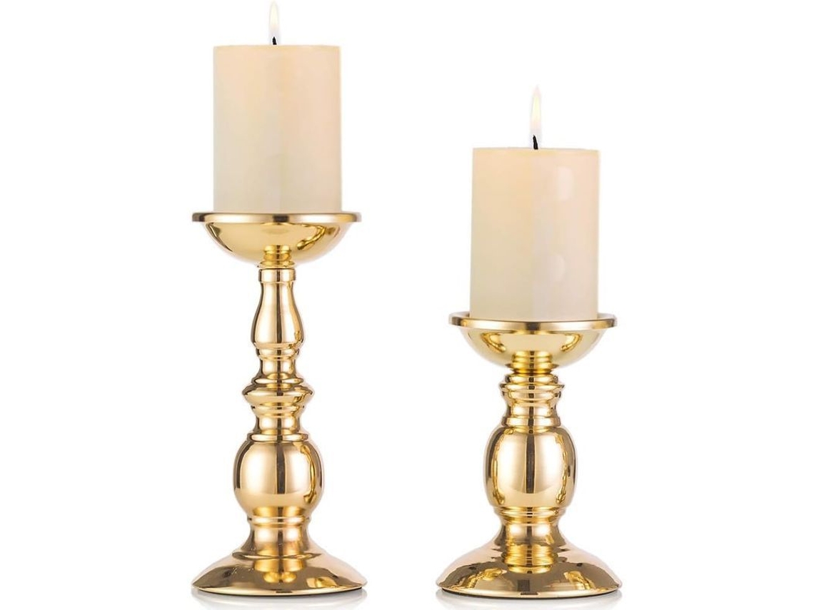2 Portavasos De Ferro Para Velas De Pilar 80mm Ou Velas Led Sem Chama, Halloween