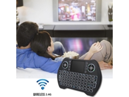 Aetheria teclado Sem Fio 2.4ghz com Touchpad e Mouse Controle Remoto 3 Cores de Luz para Tv Smart Android Tv Box Pc Notebook
