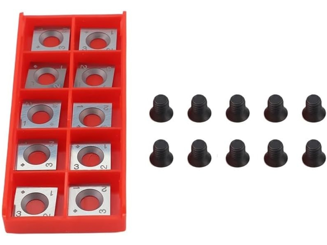 Conjunto De 10 Pastilhas Corte Metal Duro 14 X Mm Para Marcenaria,