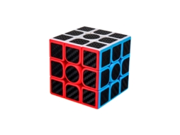 Cubo Mágico 3x3 Com Adesivo De Fibra Carbono - Rápido E Suave