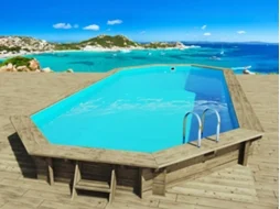 Piscina de madeira "Ibiza" - 8,57 x 4,57 x 1,31 m HABITAT ET JARDIN