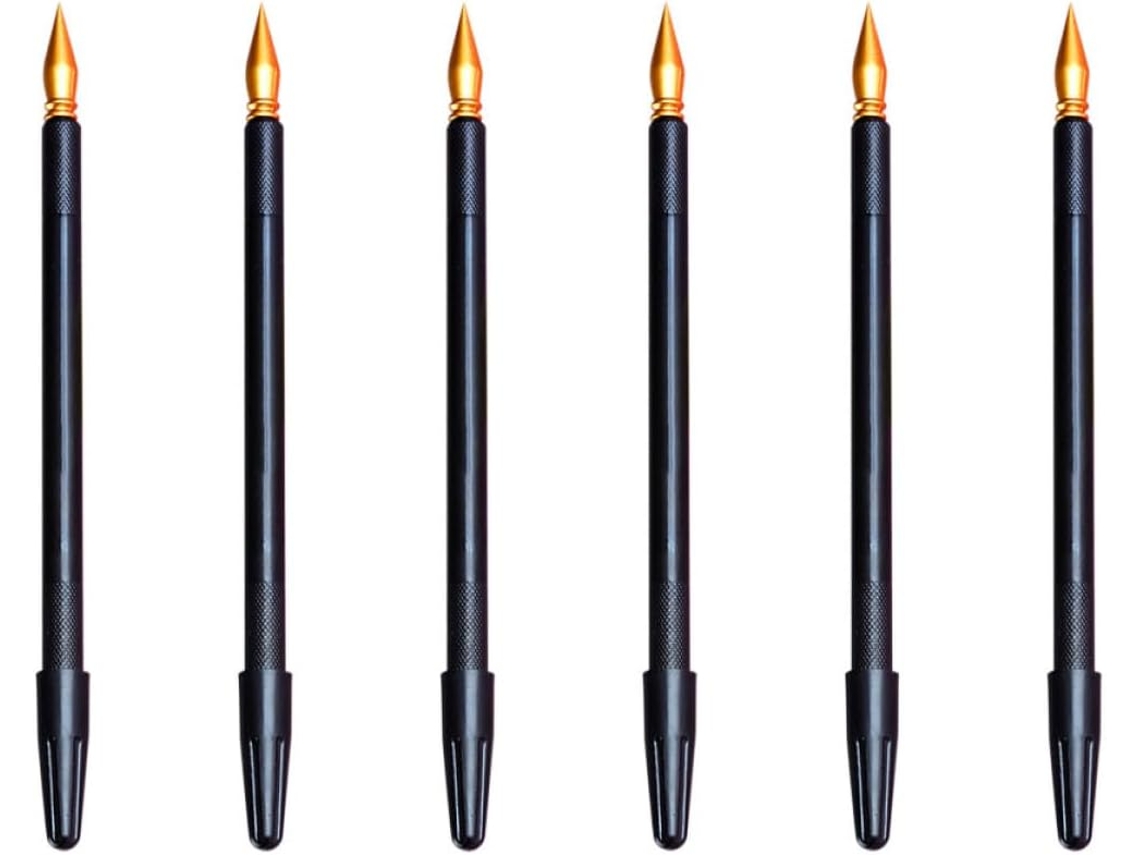 Canetas Artesanais Infantis, De Plástico Preto, Conjunto De 6
