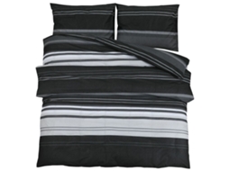 Duvet Cover Set, Duvet Cover Sets Vidaxl Preto Algodão (140 X 200 Cm + 50 X 75 Cm)