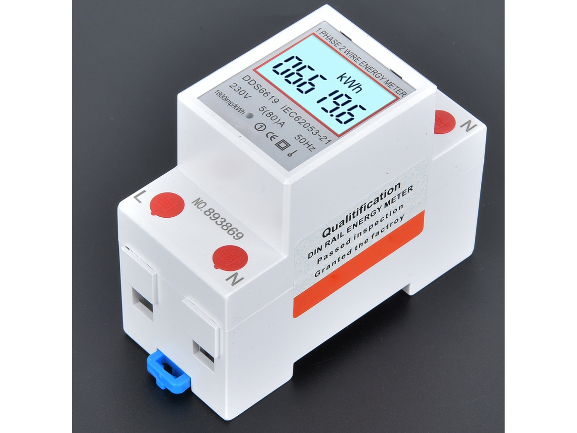 Laxiscreed Medidor De Energia Monofásico Com Retroiluminação Para Trilho Din