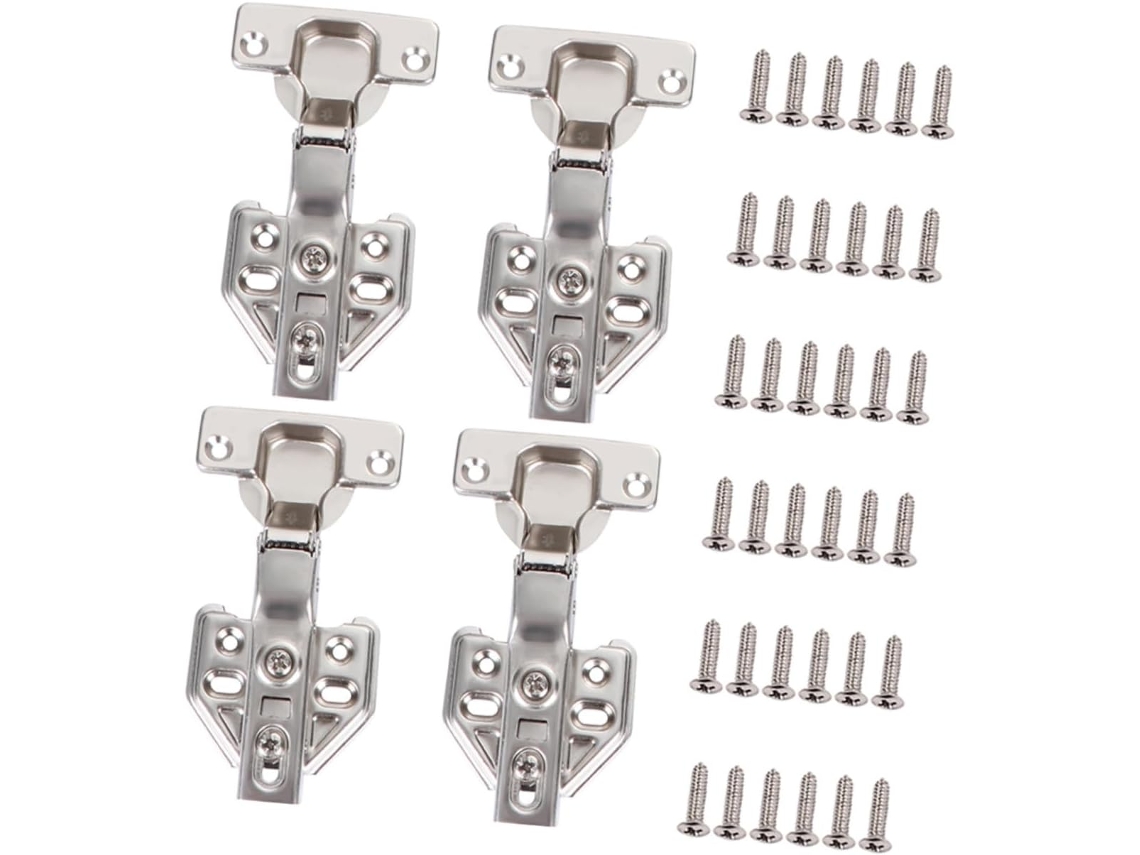 Conjunto De 4 Dobradiças Hidráulicas Em Aço Inoxidável Para Portas
