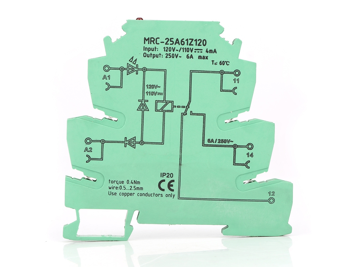 Módulo de Relé de Interface Electromagnético PLC 25A 110VDC/120VAC | S/MARCA