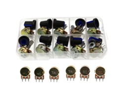 Kit De Potenciômetro Wh148 B1/2/5/10/20/50/100/500k 1m 15mm Conjunto Rotativo Cônico Linear